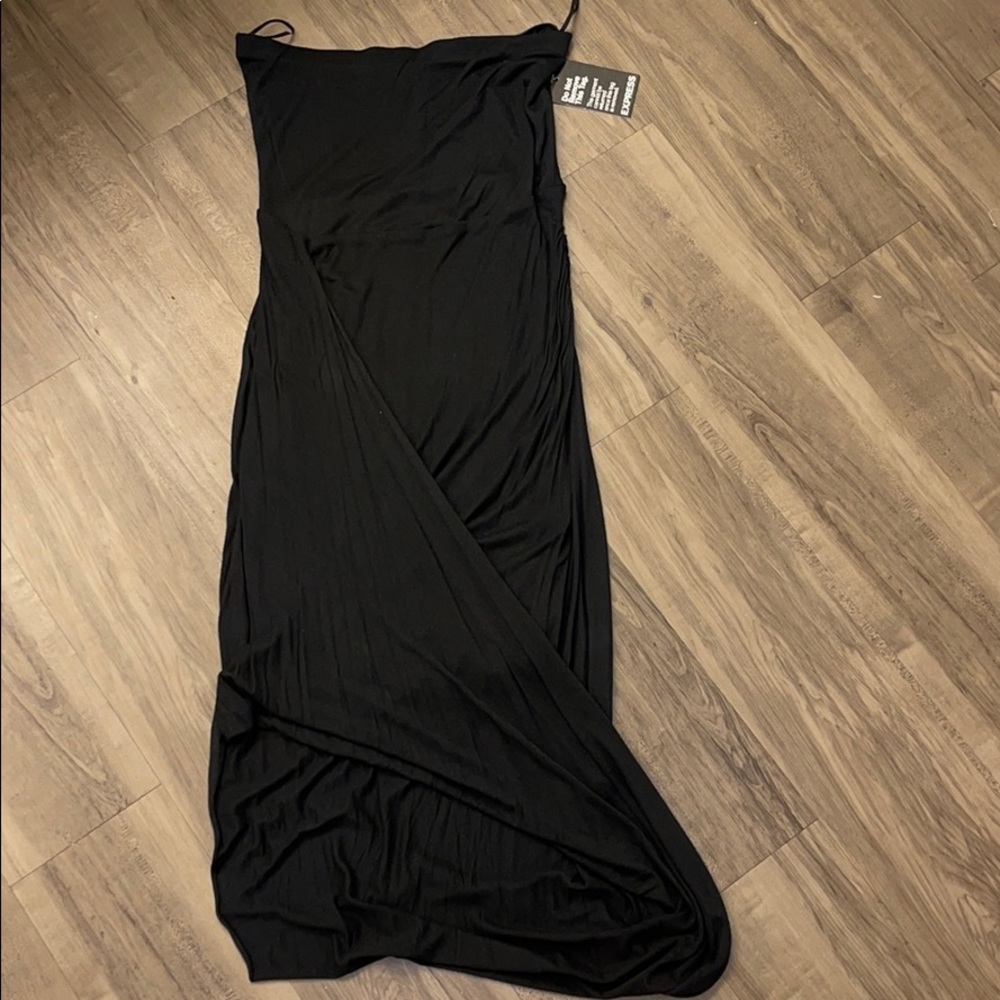 Express Strapless asymmetrical dress